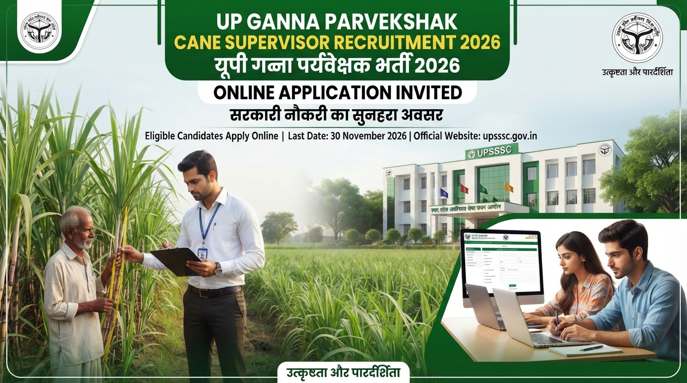 UP Ganna Parvekshak Cane Supervisor Recruitment 2026
