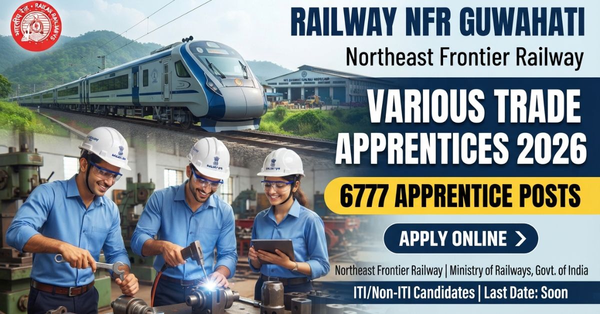 Railway NFR Guwahati Various Trade Apprentices 2026