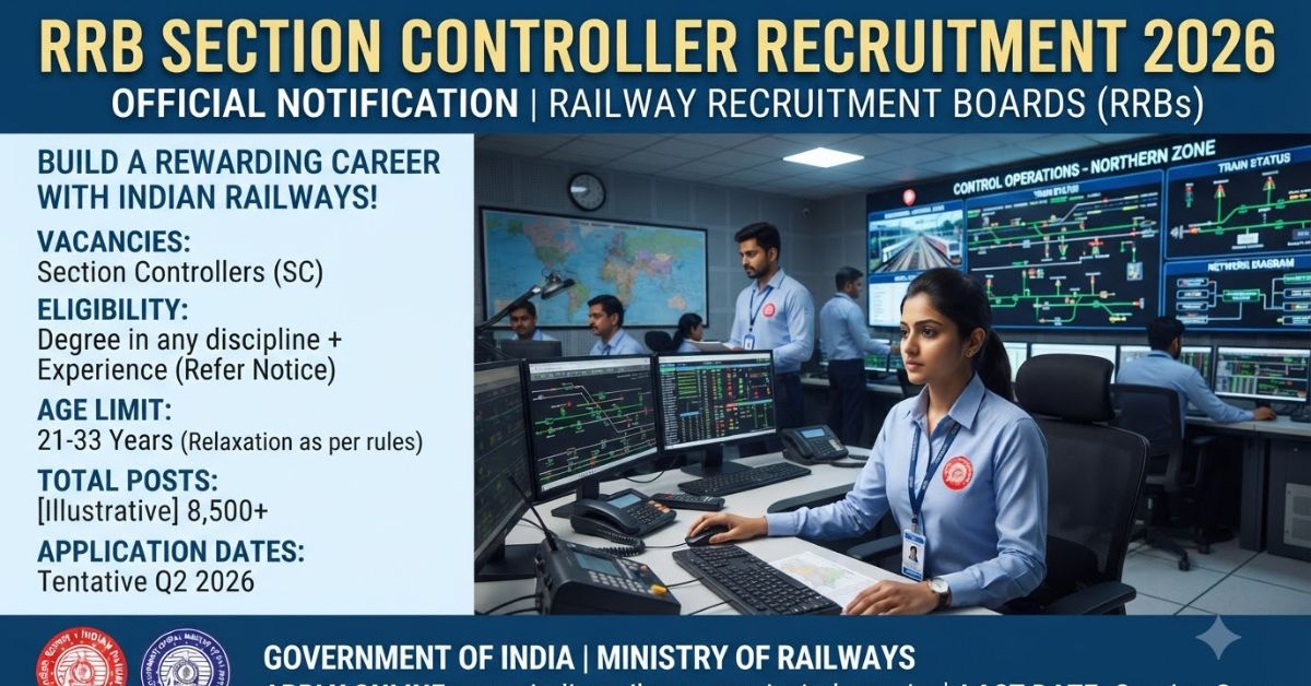 Railway RRB Section Controller Recruitment 2026